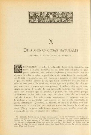 X. De algunas cosas naturales propias, y notables de estas islas