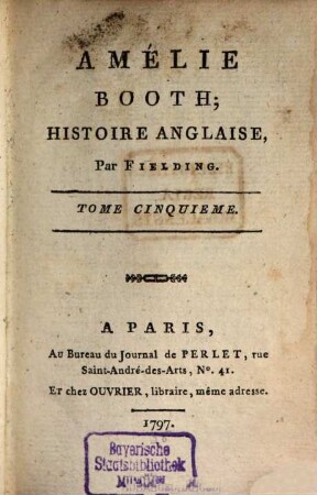 Amélie Booth : Histoire Anglaise, 5