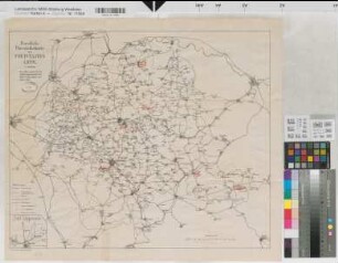 Lippe (Freistaat) Forstübersichtskarte um 1930 1 : 100 000 50 x 60 Druck: Bogdan Gisevius, Berlin B Nr. 633