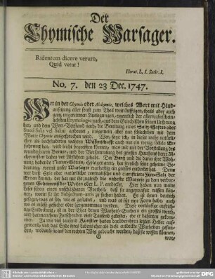 No. 7. den 23 Dec. 1747