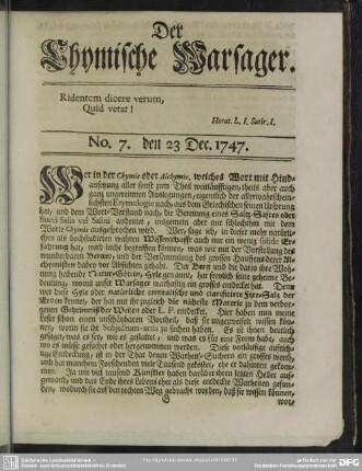 No. 7. den 23 Dec. 1747