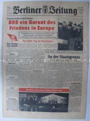 Tageszeitung "Berliner Zeitung" zum VI. Parteitag der SED