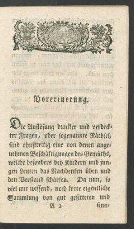Vorerinnerung.