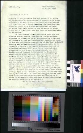 Korrespondenz an/von W. Schaefer: W. Schaefer und W. Wrede