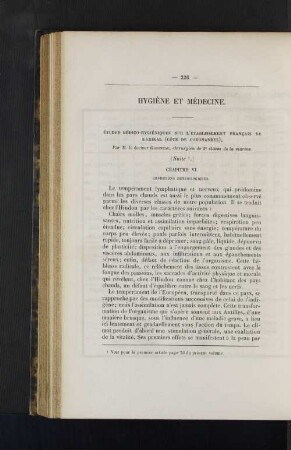 Hygiene et medecine.
