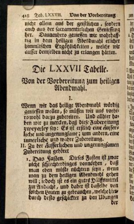 418-425, Die LXXVII. Tabelle