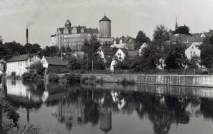 Zschopau, Schloss Wildeck : Zschopau. Blick von Süden über die Zschopau auf Schloss Wildeck