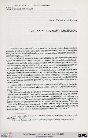 21: Sztuka w obecności Duchampa