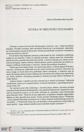 21: Sztuka w obecności Duchampa