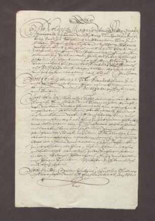 Akkord des Markgrafen Friedrich VII. Magnus von Baden-Durlach mit dem Basler Handelsmann Johannes Würtz über Tabakanbau in den oberen Landen