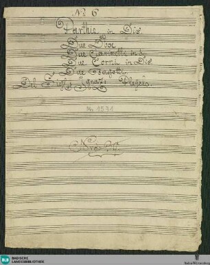 Symphonies concertantes. Arr - Don Mus.Ms. 1571 : winds; E|b; BenP 111