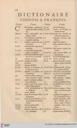 Dictionaire chinois & françois