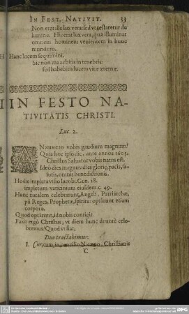 In Festo Nativitatis Christi