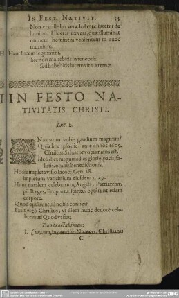 In Festo Nativitatis Christi