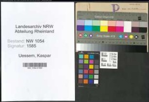 Entnazifizierung Kaspar Uessem , geb. 00.00.0000 (Student)