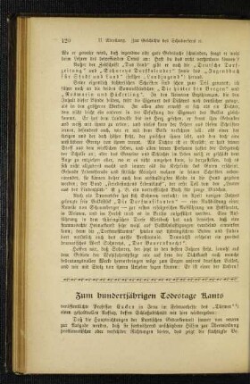 Zum hundertjährigen Todestage Kants
