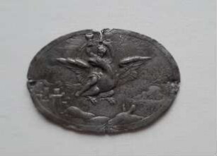 Ovale Plakette mit dem Raub des Ganymed