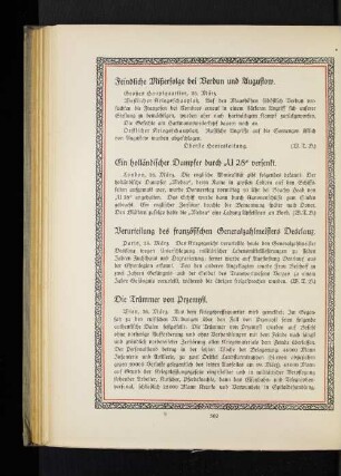 Feindliche Mißerfolge bei Verdun und Augustow.