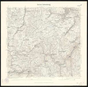 Äquidistantenkarte 136 : Section Schneeberg, 1912 : Section Schneeberg. - 1:25000. - Leipzig: Giesecke & Devrient, 1912. - 1 Kt.