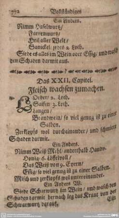 Das XXII. Capitel. Fleisch wachsen zumachen.