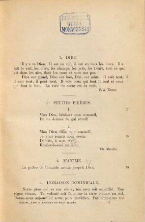 Lese- und Lehrbuch der französischen Sprache für die Unterstufe / A
