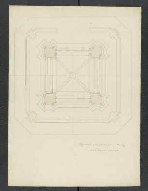 Florenz, Or San Michele, Grundriss des Tabernakels [Carl Luckow, zeichnerischer Nachlass]