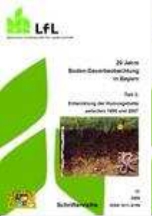 20 Jahre Boden-Dauerbeobachtung in Bayern : Zwischenbilanz der Ergebnisse 1985 - 2005. Teil 3, Entwicklung der Humusgehalte zwischen 1986 und 2007