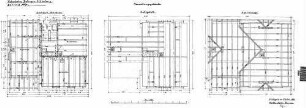 Erzingen (Baden): Empfangsgebäude Dachstock,Kehlgebälk,Sparrenlage