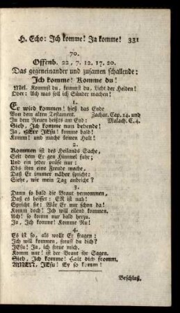 70. Offenb. 22,7.12.17.20. ...