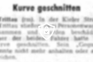 Kurve geschnitten