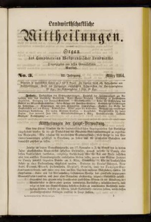 No. 3. 32. Jahrgang. März 1864.