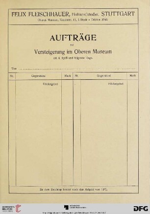 Auftragsliste