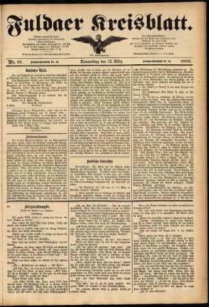 Ausgabe vom Donnerstag, den 13. März 1902.