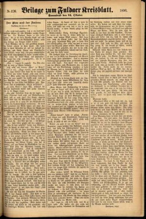 Zweite Ausgabe vom Samstag, den 24. Oktober 1896.