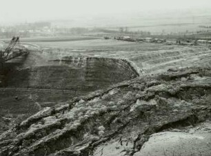Braunkohle, Tagebau Hirschfelde (Kopalnia Turoszów), während des 3. Erdrutsches 1941