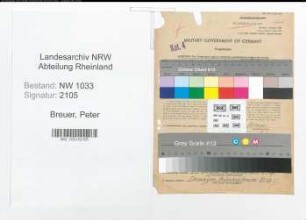 Entnazifizierung Peter Breuer , geb. 29.02.1896 (Polizeimeister)