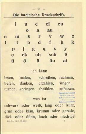 Die lateinische Druckschrift