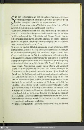 [Geschichte und Bedeutung der Reichsinsignien]