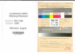 Entnazifizierung August Biermann , geb. 11.12.1893 ()