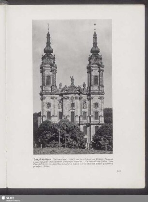 Vierzehnheiligen. Wallfahrtskirche, 173-71 nach dem Entwurf von Balthasar Neumann erbaut, das größte Meisterwerk des Würzburger Architekten