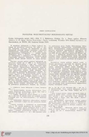 38: Początek Monumentalnej Bibliograpfii sztuki : Polska Bibliografia sztuki 1801-1944, T. I, Malarstwo Polskie, Cz. 1, Prace ogólne