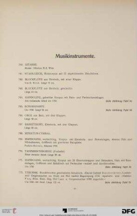 Musikinstrumente (Nr. 760-785)