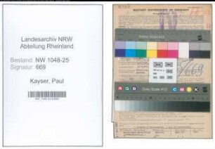 Entnazifizierung Paul Kayser , geb. 06.02.1883 (Haendler)