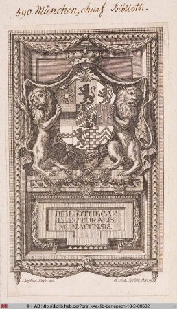 Exlibris der kurfürstlichen Bibliothek zu München