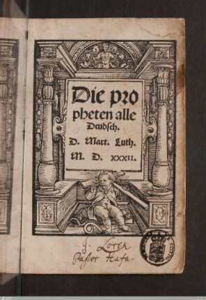 Die Propheten alle Deudsch