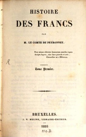 Histoire des Francs. 1
