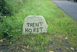 Scharberg: Grenzstein [Nr. 21]: Inschrift "Trenthorst"