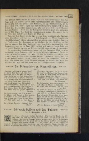 Die Dithmarscher zu Oldenwöhrden.