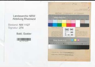 Entnazifizierung Gustav Bald , geb. 21.02.1898 (Sparkassenzweigstellenleiter)