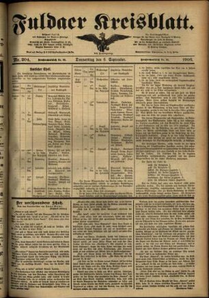 Ausgabe vom Donnerstag, den 06. September 1906.